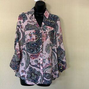 Express Portofino Shirt Blouse Button down Medium